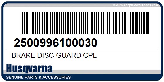 Husqvarna 2500996100030 Brake Disc Guard Cpl