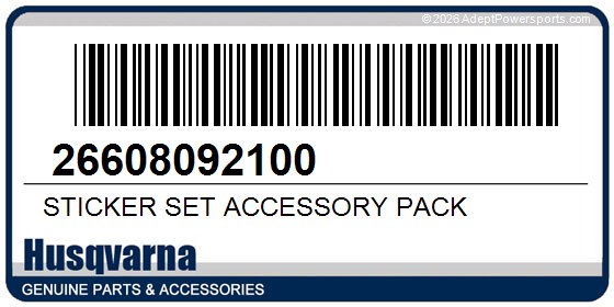 Husqvarna 26608092100 Sticker Set Accessory Pack