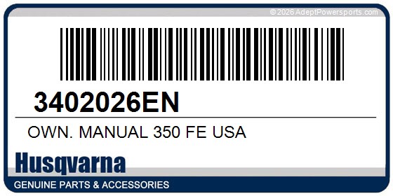 Husqvarna 3402026EN Own. Manual 350 Fe Usa