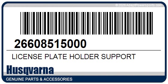 Husqvarna 26608515000 License Plate Holder Support