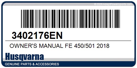 Husqvarna 3402176EN Owner's Manual Fe 450/501 2018