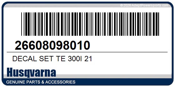 Husqvarna 26608098010 Decal Set Te 300I 21