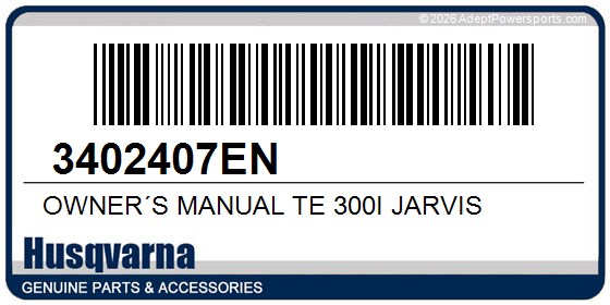 Husqvarna 3402407EN Owner´S Manual Te 300I Jarvis