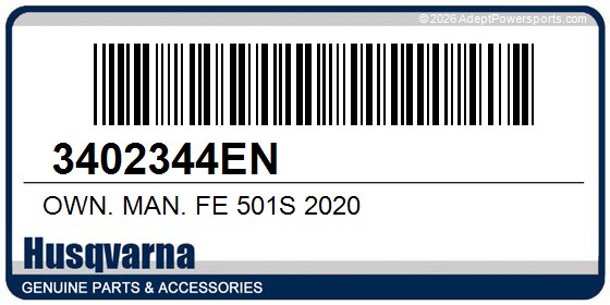 Husqvarna 3402344EN Own. Man. Fe 501S 2020