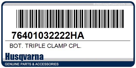 Husqvarna 76401032222HA Bot. Triple Clamp Cpl.