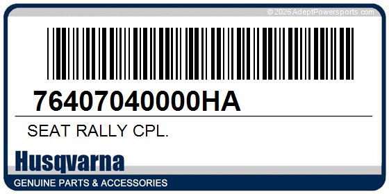 Husqvarna 76407040000HA Seat Rally Cpl.