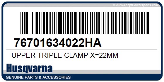 Husqvarna 76701634022HA Upper Triple Clamp X=22Mm