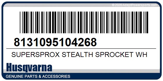 Husqvarna 8131095104268 Supersprox Stealth Sprocket Wh