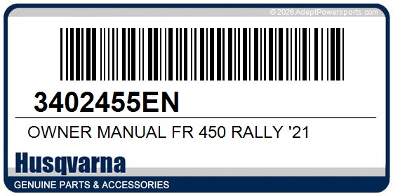 Husqvarna 3402455EN Owner Manual Fr 450 Rally '21