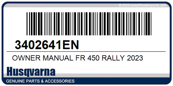 Husqvarna 3402641EN Owner Manual Fr 450 Rally 2023