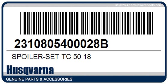 Husqvarna 2310805400028B Spoiler-Set Tc 50 18