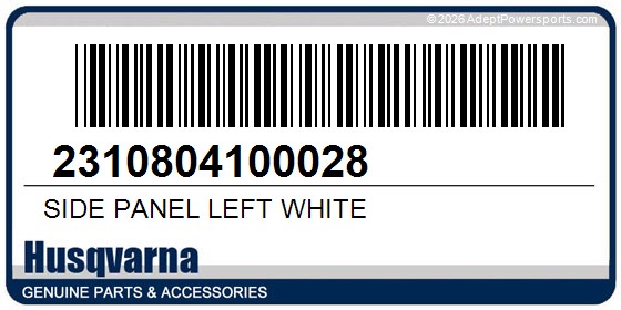 Husqvarna 2310804100028 Side Panel Left White