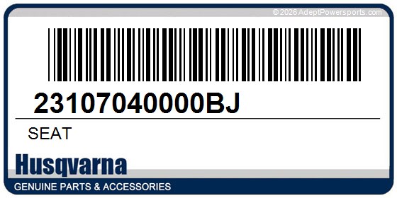 Husqvarna 23107040000BJ Seat