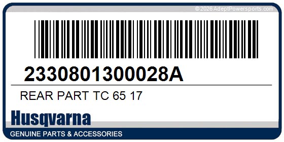 Husqvarna 2330801300028A Rear Part Tc 65 17