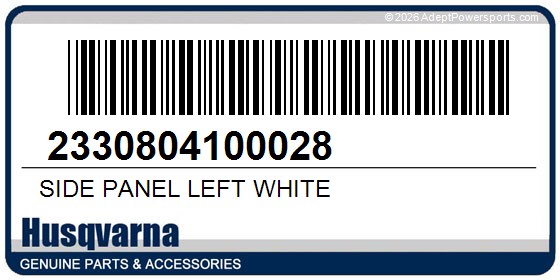 Husqvarna 2330804100028 Side Panel Left White