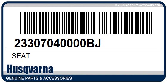 Husqvarna 23307040000BJ Seat