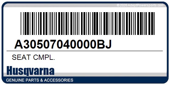 Husqvarna A30507040000BJ Seat Cmpl.