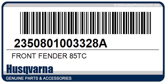 Husqvarna 2350801003328A Front Fender 85Tc
