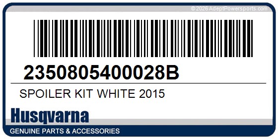 Husqvarna 2350805400028B Spoiler Kit White 2015