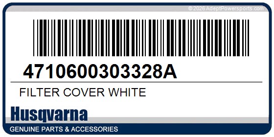 Husqvarna 4710600303328A Filter Cover White