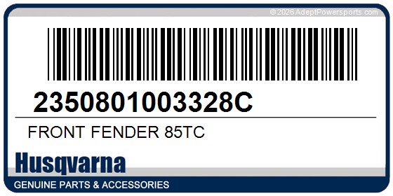 Husqvarna 2350801003328C Front Fender 85Tc