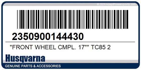 Husqvarna 2350900144430 "Front Wheel Cmpl. 17"" Tc85 2