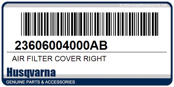 Husqvarna 23606004000AB Air Filter Cover Right