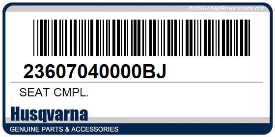 Husqvarna 23607040000BJ Seat Cmpl.