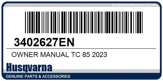 Husqvarna 3402627EN Owner Manual Tc 85 2023