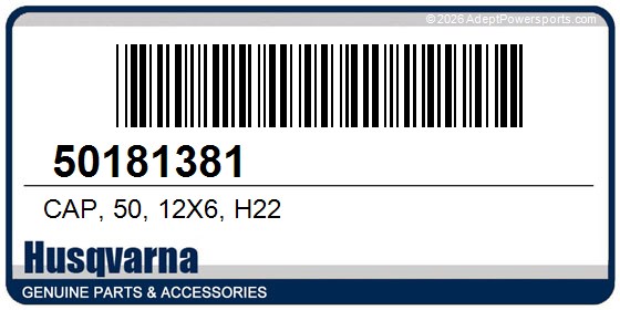 Husqvarna 50181381 Cap, 50, 12X6, H22