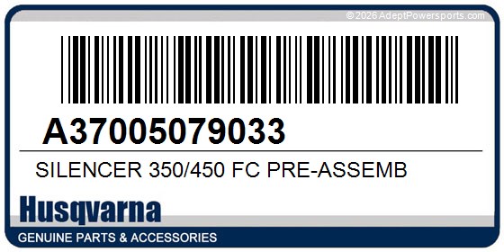 Husqvarna A37005079033 Silencer 350/450 Fc Pre-Assemb