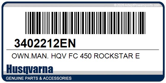 Husqvarna 3402212EN Own.Man. Hqv Fc 450 Rockstar E