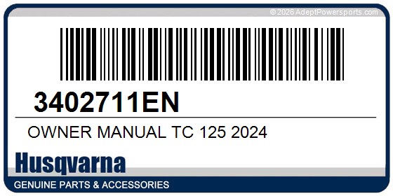 Husqvarna 3402711EN Owner Manual Tc 125 2024