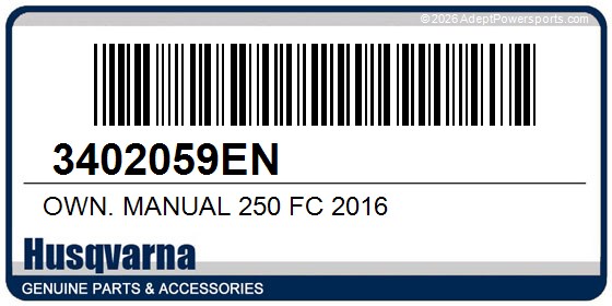 Husqvarna 3402059EN Own. Manual 250 Fc 2016
