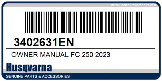 Husqvarna 3402631EN Owner Manual Fc 250 2023