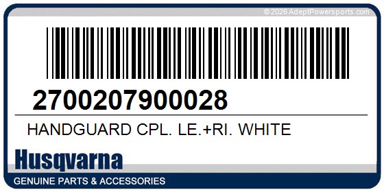 Husqvarna 2700207900028 Handguard Cpl. Le.+Ri. White
