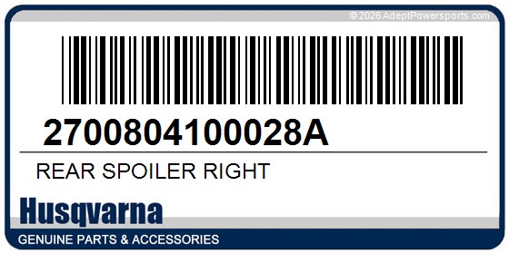 Husqvarna 2700804100028A Rear Spoiler Right