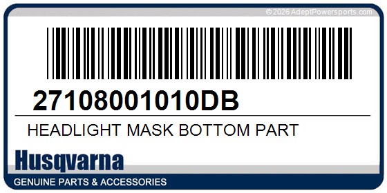 Husqvarna 27108001010DB Headlight Mask Bottom Part