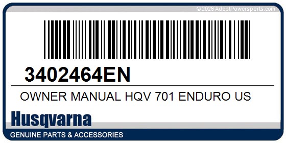 Husqvarna 3402464EN Owner Manual Hqv 701 Enduro Us