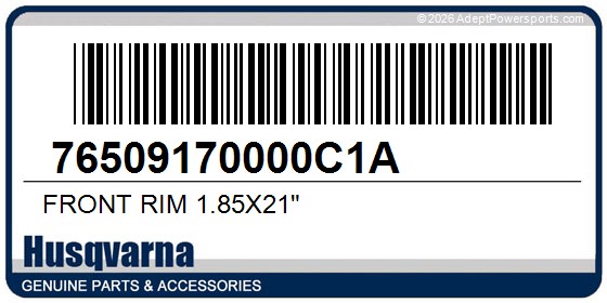 Husqvarna 76509170000C1A Front Rim 1.85X21"