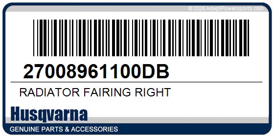 Husqvarna 27008961100DB Radiator Fairing Right