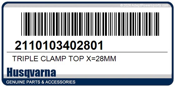 Husqvarna 2110103402801 Triple Clamp Top X=28Mm