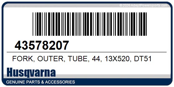 Husqvarna 43578207 Fork, Outer, Tube, 44, 13X520, Dt51
