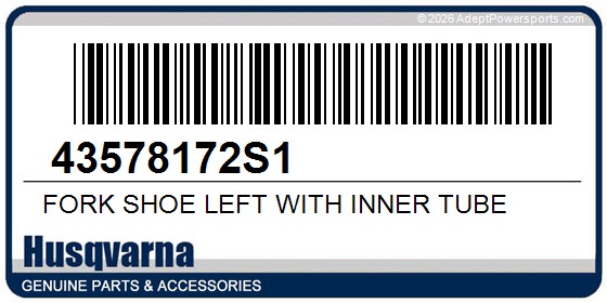 Husqvarna 43578172S1 Fork Shoe Left With Inner Tube