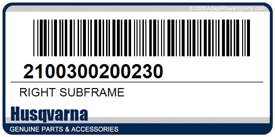 Husqvarna 2100300200230 Right Subframe