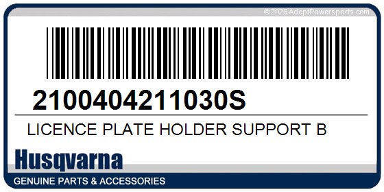 Husqvarna 2100404211030S Licence Plate Holder Support B