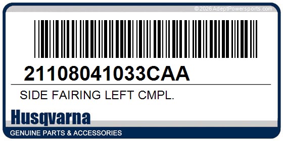 Husqvarna 21108041033CAA Side Fairing Left Cmpl.