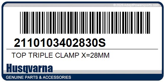 Husqvarna 2110103402830S Top Triple Clamp X=28Mm