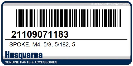 Husqvarna 21109071183 Spoke, M4, 5/3, 5/182, 5