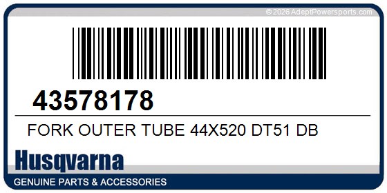 Husqvarna 43578178 Fork Outer Tube 44X520 Dt51 Db